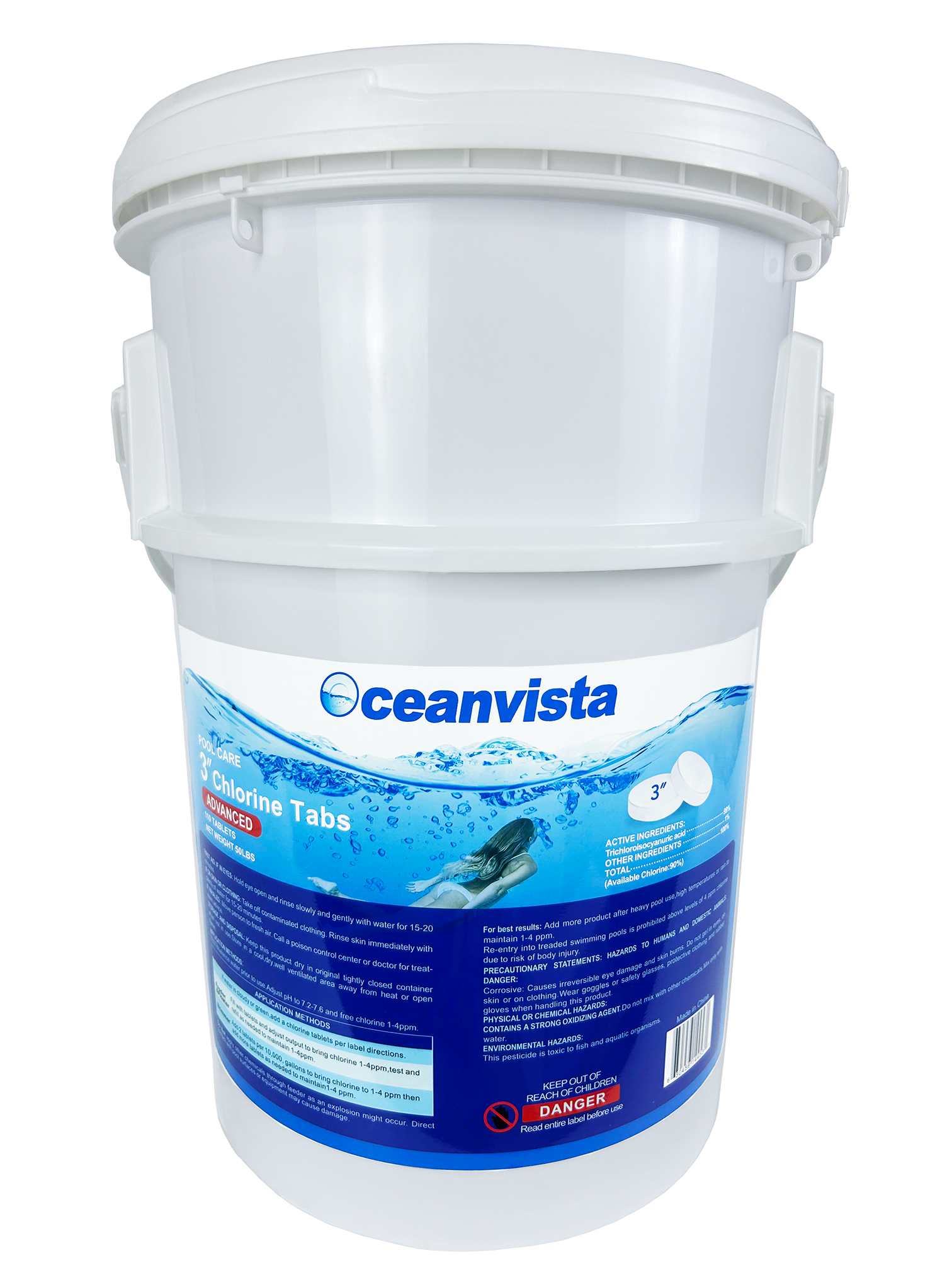 50LBS 3-IN Individually Wrapped Chlorine Tablet Sanitizer for Swimming Pool , Hot Tubs or Spa (50LBS PER PACK)
